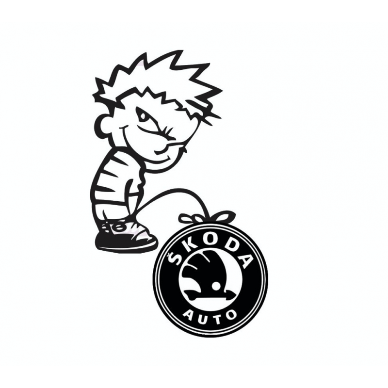 Stickers Calvin Fuck Skoda