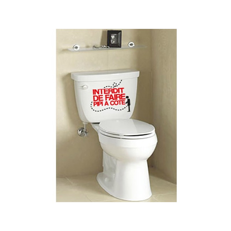 Stickers Toilette WC Interdit de faire pipi
