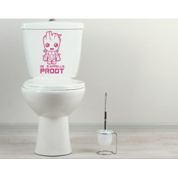 Sticker toilette wc Je s'appelle proot