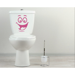 Sticker toilette wc smile