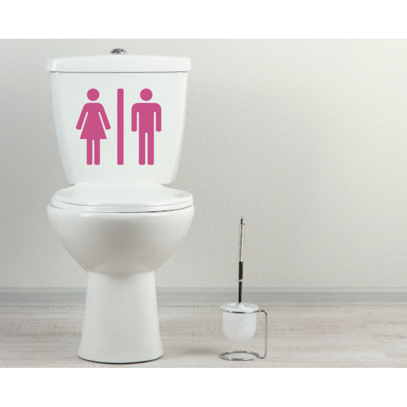 Sticker toilette wc Couple