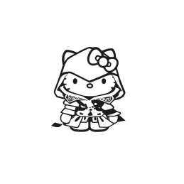 Stickers Hello-Kitty Assasin Creed