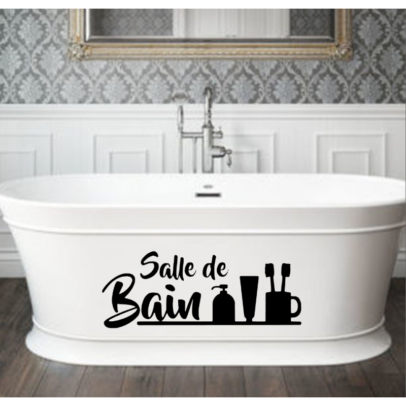 Sticker décoratif de porte salle de bain 18x16cm SALLE DE BAIN