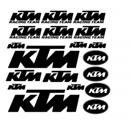Planche Kit de 19 Stickers KTM