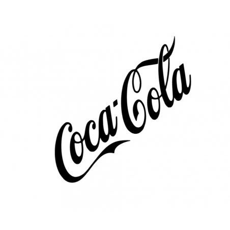 Stickers Coca Cola Couleur Noir Finition Brillant Taille 12 cm