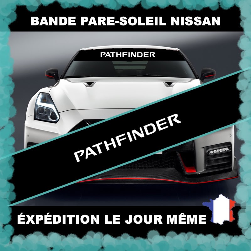 Bande Pare-Soleil Audi Quattro Finition Brillant Bande Noir Texte/ Logo Noir