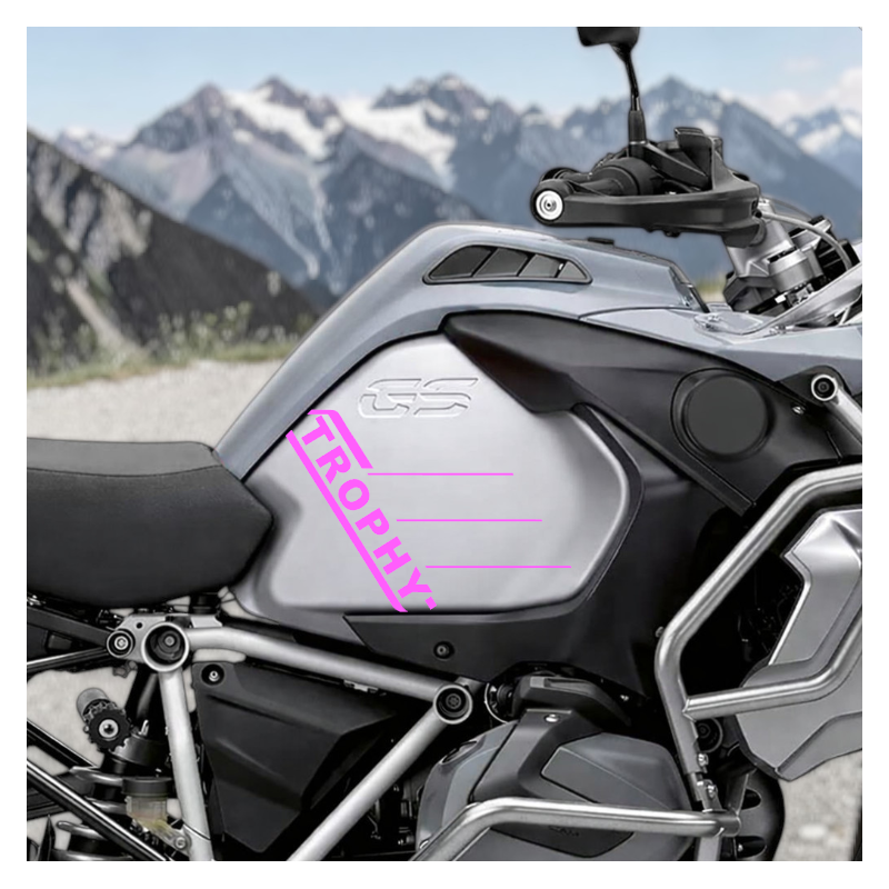 KIT DE 2 STICKERS RÉSERVOIR BMW R1200GS/R1250GS ADVENTURE Couleur Noir ...