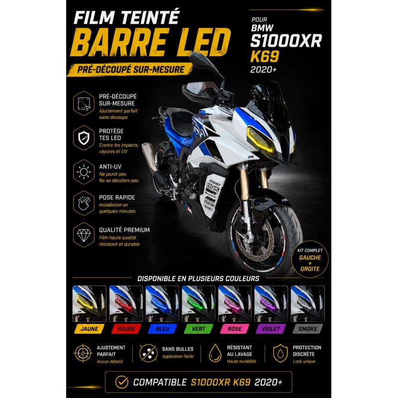 FILM TEINTÉ BARRE LED – BMW S1000XR/S 1000 XR (2020-2026)