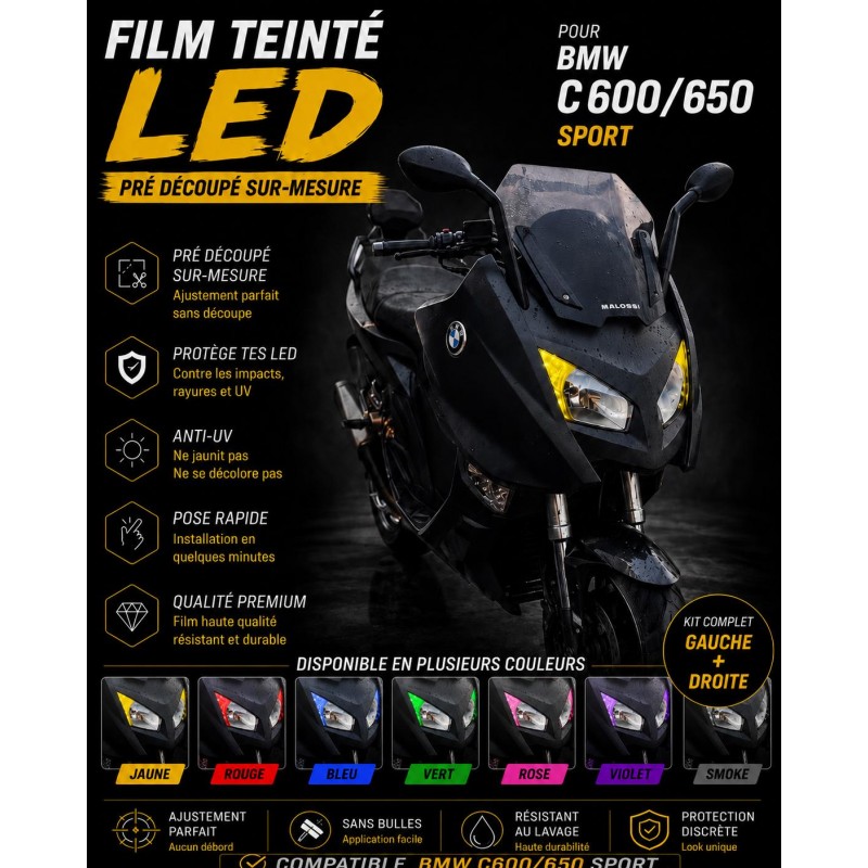 KIT FILM TEINTÉ BARRE LED – BMW C600/C650 SPORT