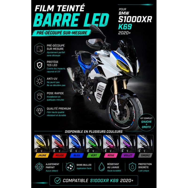 FILM TEINTÉ BARRE LED – BMW S1000XR/S 1000 XR (2020-2026)