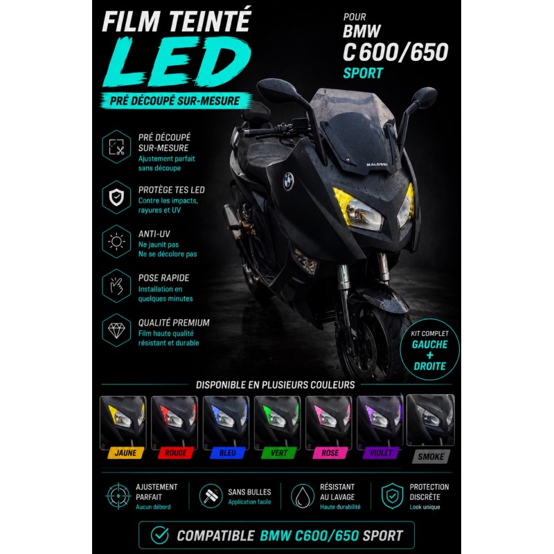 KIT FILM TEINTÉ BARRE LED – BMW C600/C650 SPORT