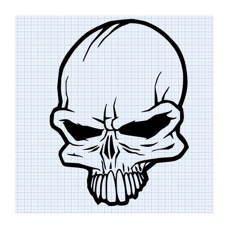 Stickers Tete de Mort 3 Stickers Tete de Mort 3