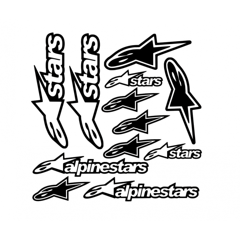 Planche 12 Stickers AlpineStars Planche 12 Stickers AlpineStars