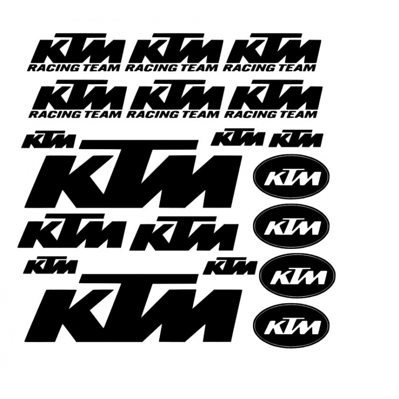 Planche Kit de 19 Stickers KTM