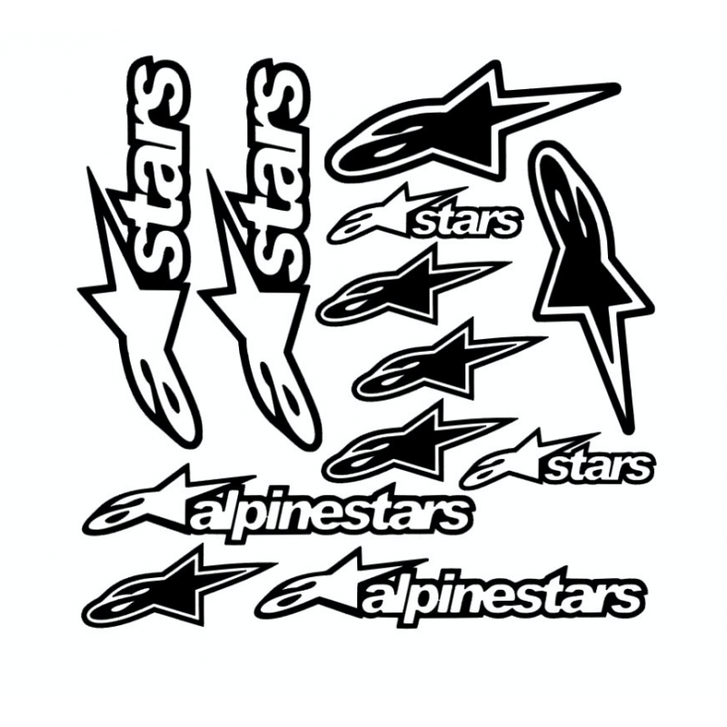 Kit de 12 Stickers AlpineStars Kit de 12 Stickers AlpineStars